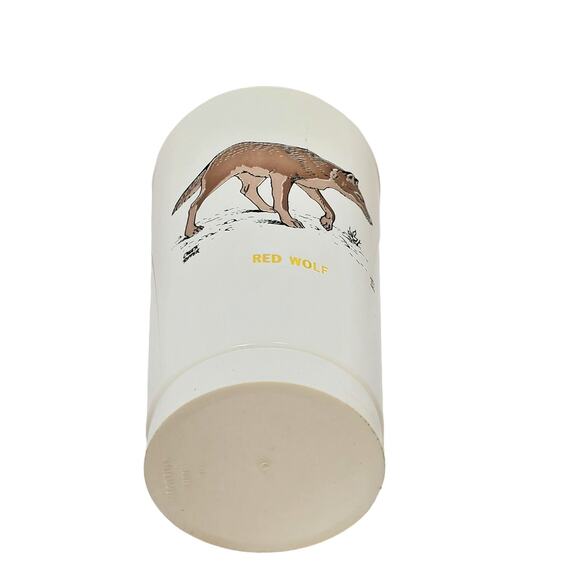 Vintage 1974 7Eleven Plastic Slurpee Cup Save a Living Thing Red Wolf - Picture 6 of 8